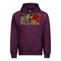 Mauve Wine peace love cricket Urban Hoodie - RacoonDesign