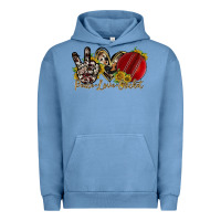 Pigment Pebble Blue peace love cricket Urban Hoodie - RacoonDesign