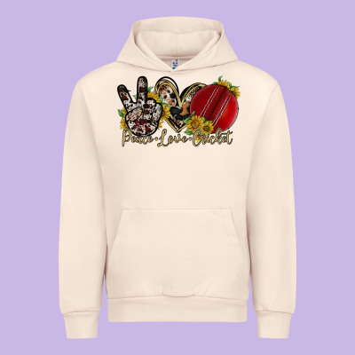 Peace Love Cricket Urban Hoodie Designed By Racoondesign