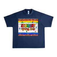 Navy straight against hate tumbler Urban Heavy Tee - JahusDesignShop