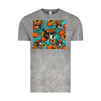 Cloud Rock autumn pumpkins holstein cow Vintage Tee - Jasminsmagicworld