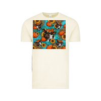 Autumn Pumpkins Holstein Cow Vintage Tee | Teevron