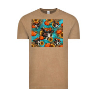 Vintage Coffee autumn pumpkins holstein cow Vintage Tee - Jasminsmagicworld