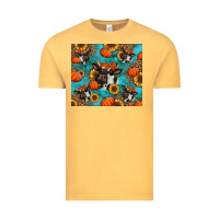 Vintage Mustard autumn pumpkins holstein cow Vintage Tee - Jasminsmagicworld