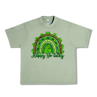 Oil Green Saint Patricks Day Happy Go Lucky Rainbow Urban Heavy Tee - RanaPortraitStore