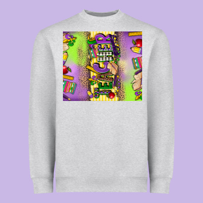 Teacher Mardi Gras Heavyweight Sweatshirt Designed By Cowgirlartshop