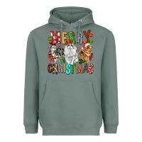 Sage Merry christmas cats Heavyweight Hoodie - FaDigitalArtStudio