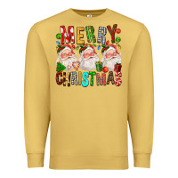 Antique Gold Merry christmas santa Premium Sweatshirt - FaDigitalArtStudio