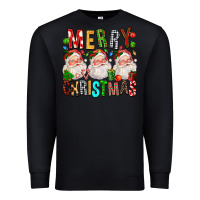 Black Merry christmas santa Premium Sweatshirt - FaDigitalArtStudio
