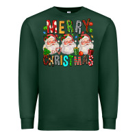 Sports Green Merry christmas santa Premium Sweatshirt - FaDigitalArtStudio