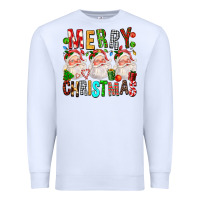 White Merry christmas santa Premium Sweatshirt - FaDigitalArtStudio