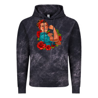 Cloud Black hispanic strong woman with roses Vintage Hoodie - Jasminsmagicworld