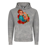 Cloud Rock hispanic strong woman with roses Vintage Hoodie - Jasminsmagicworld