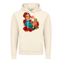 Vintage Artic hispanic strong woman with roses Vintage Hoodie - Jasminsmagicworld
