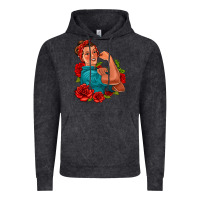 Vintage Black hispanic strong woman with roses Vintage Hoodie - Jasminsmagicworld
