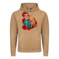 Vintage Camel hispanic strong woman with roses Vintage Hoodie - Jasminsmagicworld