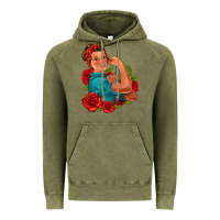 Hispanic Strong Woman With Roses Vintage Hoodie | Teevron