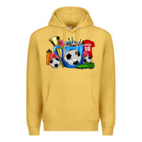 Antique Gold Soccer Coffee Mug Premium Hoodie - FaDigitalArtStudio