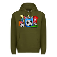 Army Green Soccer Coffee Mug Premium Hoodie - FaDigitalArtStudio