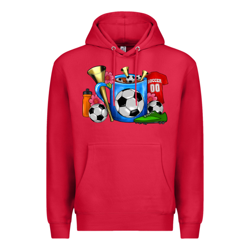 Soccer Coffee Mug Premium Hoodie by FaDigitalArtStudio | Teevron