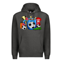 Charcoal Heather Soccer Coffee Mug Premium Hoodie - FaDigitalArtStudio
