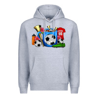 Heather Grey Soccer Coffee Mug Premium Hoodie - FaDigitalArtStudio