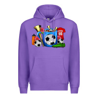 Purple Soccer Coffee Mug Premium Hoodie - FaDigitalArtStudio