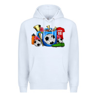 White Soccer Coffee Mug Premium Hoodie - FaDigitalArtStudio
