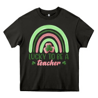 Asphalt lucky to be a teacher Heavy Core Tee - MaliasSmallBusiness