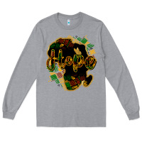Heather Grey hope black history Long Sleeve Tee - NancyCooperArtShop