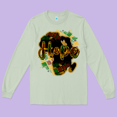 Hope Black History Long Sleeve Tee Designed By Nancycooperartshop
