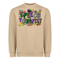 Mushroom speech therapist mardi gras cowgirl Heavyweight Sweatshirt - CowGirlArtShop