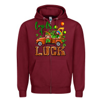 Burgundy St. Patrick's Day loads of truck Zipper Hoodie - OliviaCreatesArt