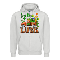 Dove Grey St. Patrick's Day loads of truck Zipper Hoodie - OliviaCreatesArt