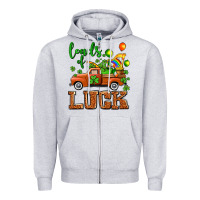 Heather Grey St. Patrick's Day loads of truck Zipper Hoodie - OliviaCreatesArt