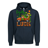 Navy St. Patrick's Day loads of truck Zipper Hoodie - OliviaCreatesArt