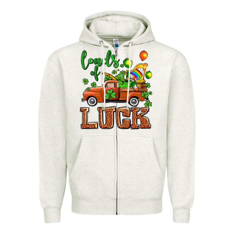 St. Patrick's Day Loads Of Truck Zipper Hoodie by OliviaCreatesArt | Teevron