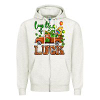 Oatmeal Heather St. Patrick's Day loads of truck Zipper Hoodie - OliviaCreatesArt