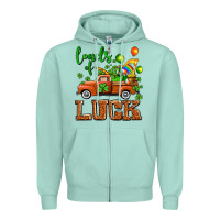 Seafoam St. Patrick's Day loads of truck Zipper Hoodie - OliviaCreatesArt