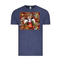 Vintage Denim Christmas baby cow hot cocoa Vintage Tee - Jasminsmagicworld