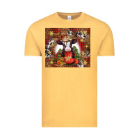 Vintage Mustard Christmas baby cow hot cocoa Vintage Tee - Jasminsmagicworld