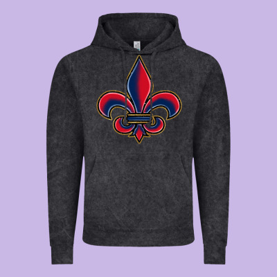 Louisiana Fleur De Lis Vintage Hoodie Designed By Barkaloodesign