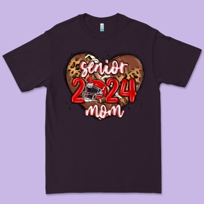 Senior 2024 Mom Football Premium Tee Designed By Maliassmallbusiness