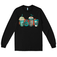 Black turquoise junkie coffee cups Long Sleeve Tee - Jasminsmagicworld