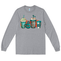 Heather Grey turquoise junkie coffee cups Long Sleeve Tee - Jasminsmagicworld