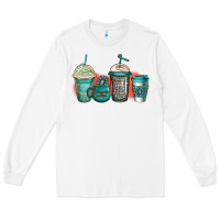 White turquoise junkie coffee cups Long Sleeve Tee - Jasminsmagicworld