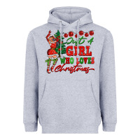 Heather Grey Just A Girl Who Loves Christmas Heavyweight Hoodie - FaDigitalArtStudio