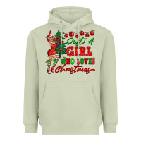 Matcha Just A Girl Who Loves Christmas Heavyweight Hoodie - FaDigitalArtStudio