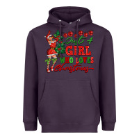 Plum Just A Girl Who Loves Christmas Heavyweight Hoodie - FaDigitalArtStudio