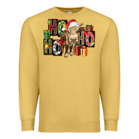 Antique Gold ho ho ho heifer Premium Sweatshirt - FaDigitalArtStudio